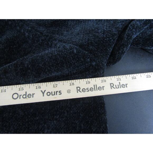 Lands'End Black Cardigan Sweater Women's Medium Coastal Minimalist Lagenlook - Picture 5 of 7